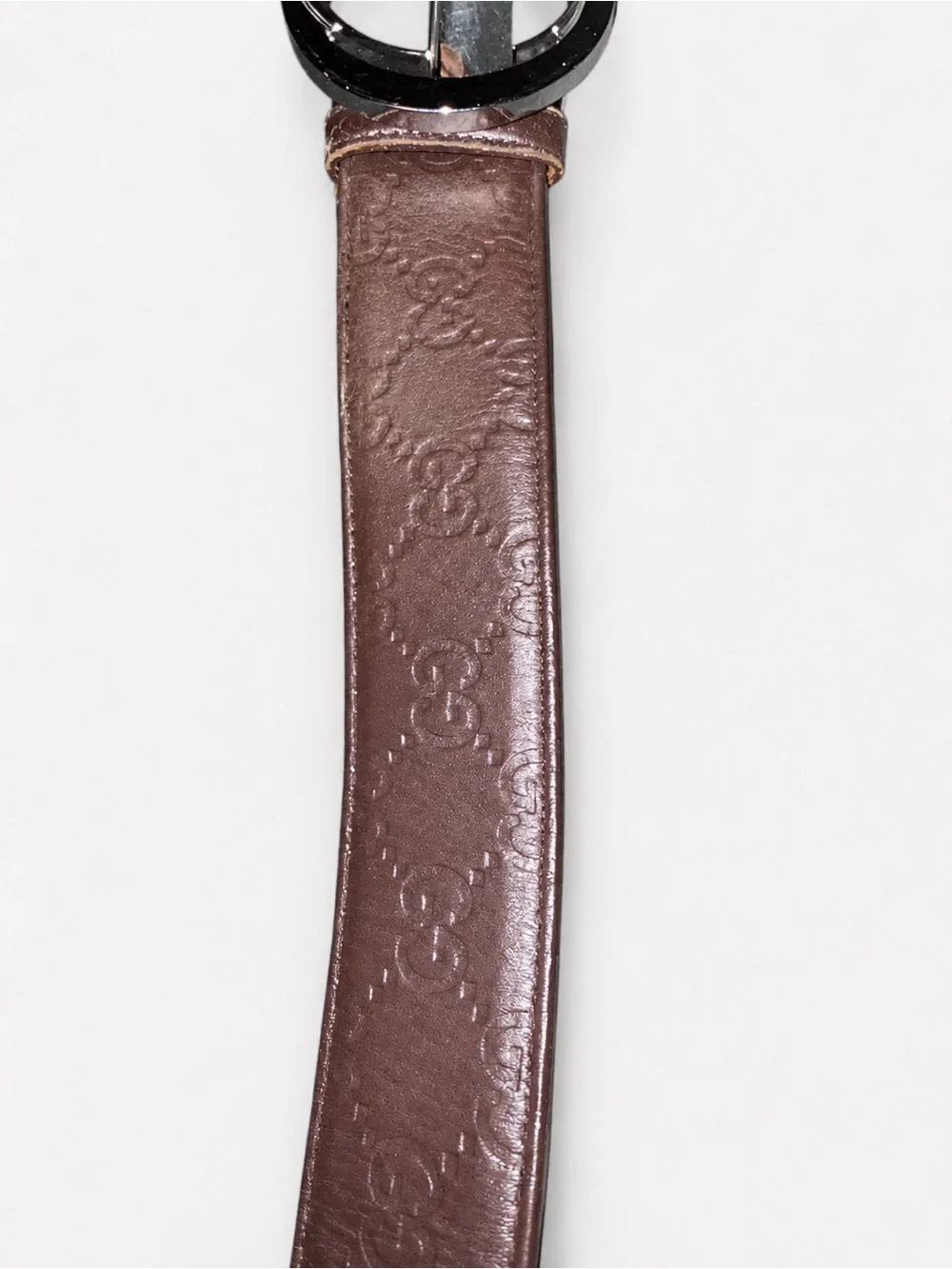 Gucci Brown Leather Interlocking G Belt